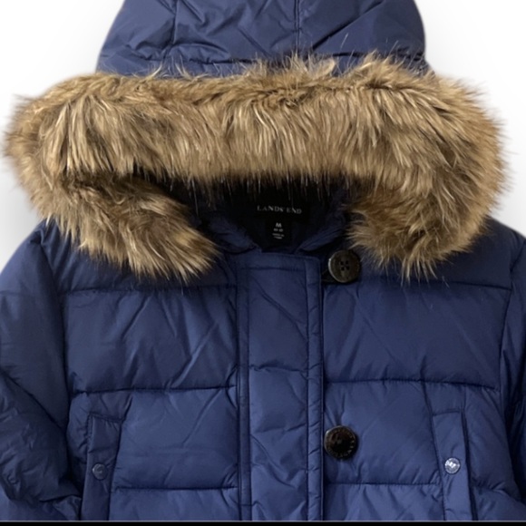 Lands’ End Women’s Sidney Down Puffer Coat | Medium (10-12) | Light Navy | $60 - Picture 4 of 8